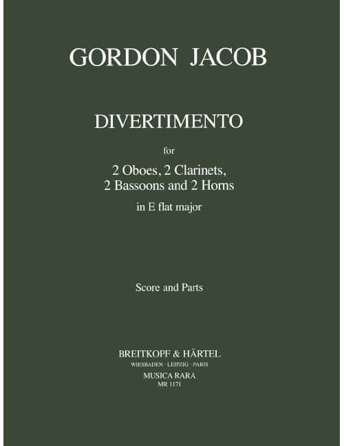EDITION BREITKOPF JACOB GORDON - DIVERTIMENTO IN ES - WIND OCTET