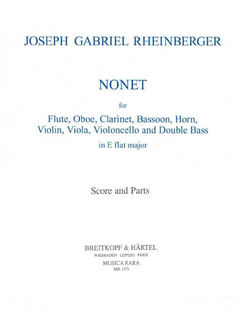 EDITION BREITKOPF RHEINBERGER JOSEPH GABRIEL - NONETT IN ES OP. 139 - ORCHESTRA