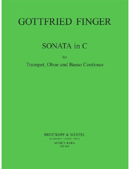 EDITION BREITKOPF FINGER GOTTFRIEB - SONATA - OBOE, TRUMPET, BASSO CONTINUO