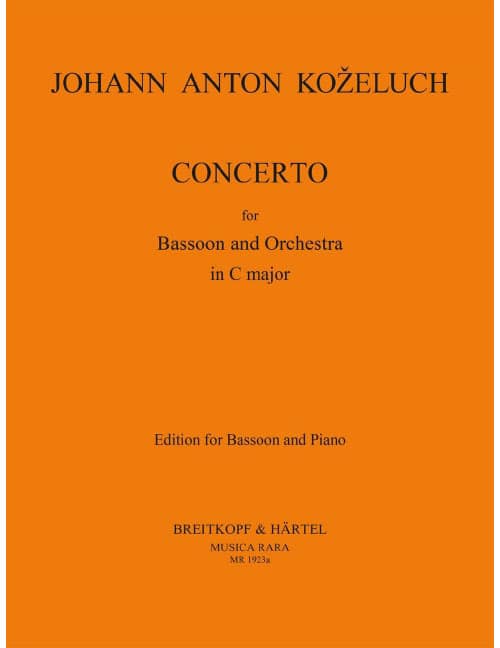 EDITION BREITKOPF KOZELUCH J. A. - CONCERTO C-DUR - BASSON ET PIANO