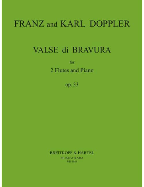 EDITION BREITKOPF DOPPLER FRANZ - VALSE DI BRAVURA OP. 33 - 2 FLUTE, ORCHESTRA