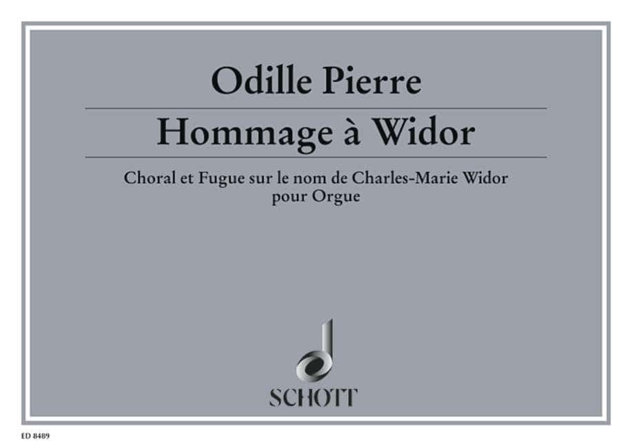 SCHOTT PIERRE ODILE - HOMMAGE A WIDOR OP. 5 - ORGAN