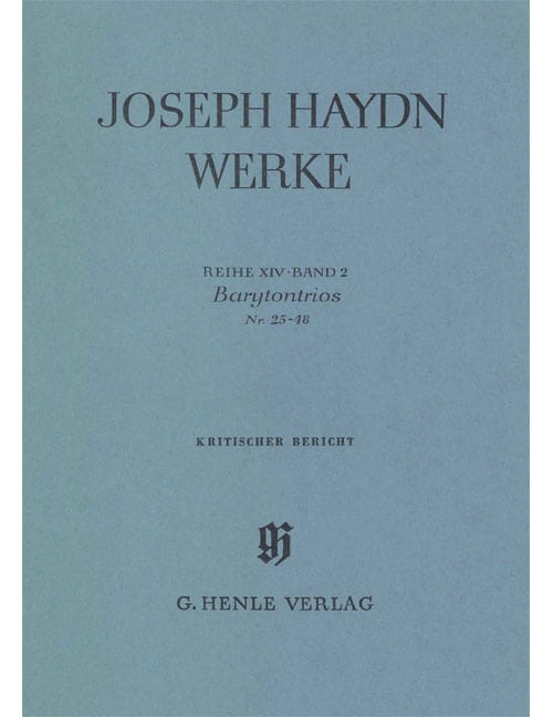 HENLE VERLAG HAYDN JOSEPH - TRIOS AVEC BARYTON N°25-48