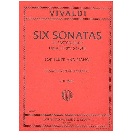 IMC VIVALDI A. - SIX SONATAS VOL. 1 - FLUTE ET PIANO