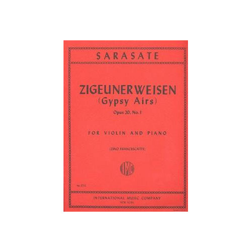 IMC SARASATE P. - ZIGEUNERWEISEN OP.20/1 - VIOLON & PIANO