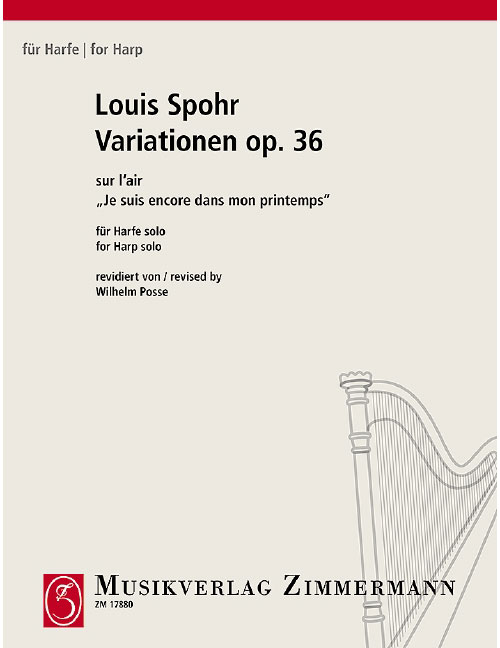 ZIMMERMANN SPOHR LOUIS - VARIATIONS OP.36 - HARPE