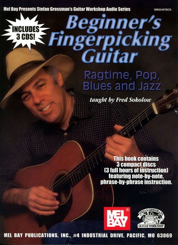 MEL BAY SOKOLOW FRED - BEGINNER'S FINGERPICKING GUITAR - RAGTIME, POP, BLUES AND JAZZ - GUITAR