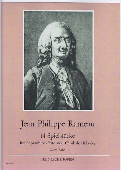 HEINRICHSHOFEN RAMEAU J. PH. - 14 SPIELSTUCKE - FLUTE A BEC SOPRANO ET CLAVECIN