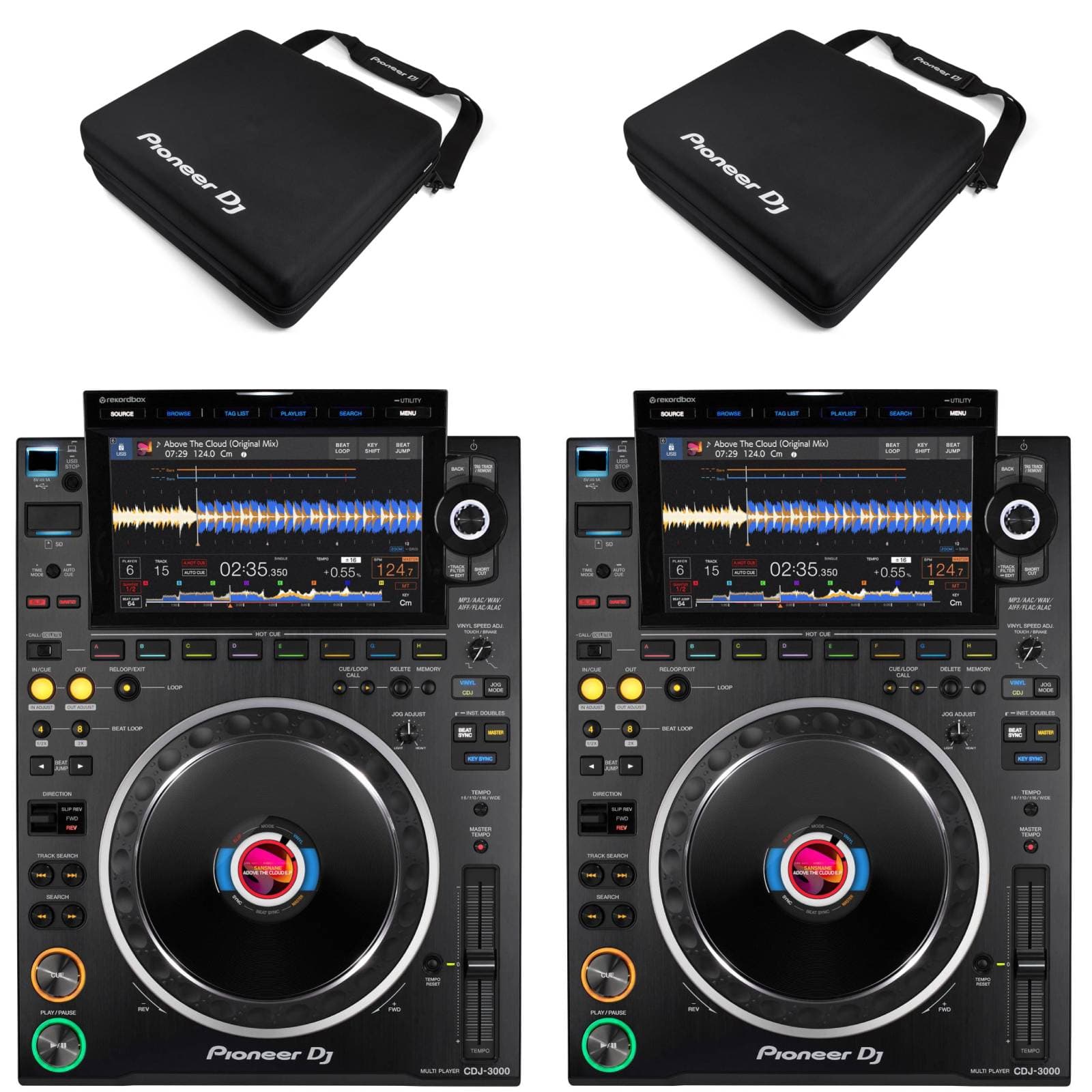 PIONEER DJ 2 X CDJ-3000 + 2 X HOUSSE PROTECTION DJC-3000