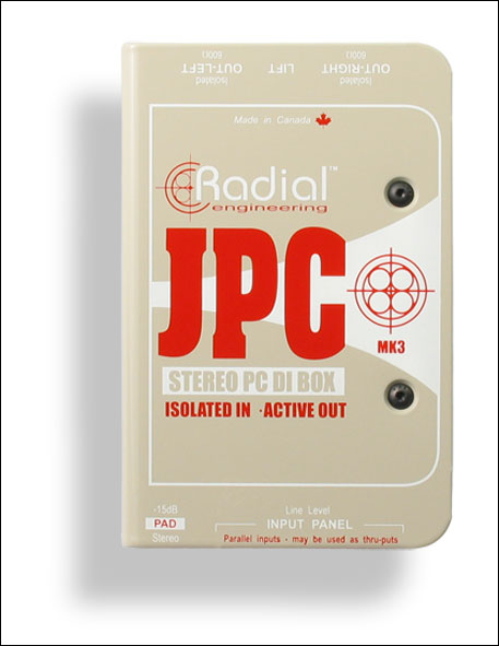 RADIAL JPC DI ACTIVE PC/CARTES SON