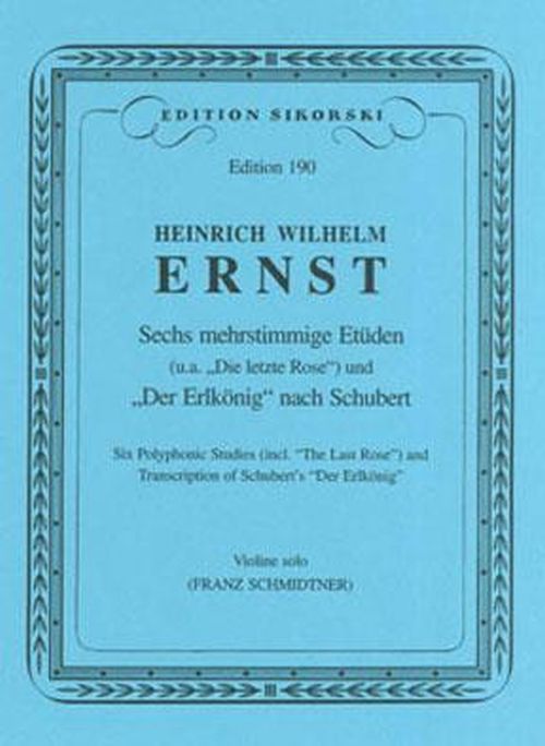 SIKORSKI ERNST HEINRICH WILHELM - SIX ETUDES POLYPHONIQUES - VIOLON