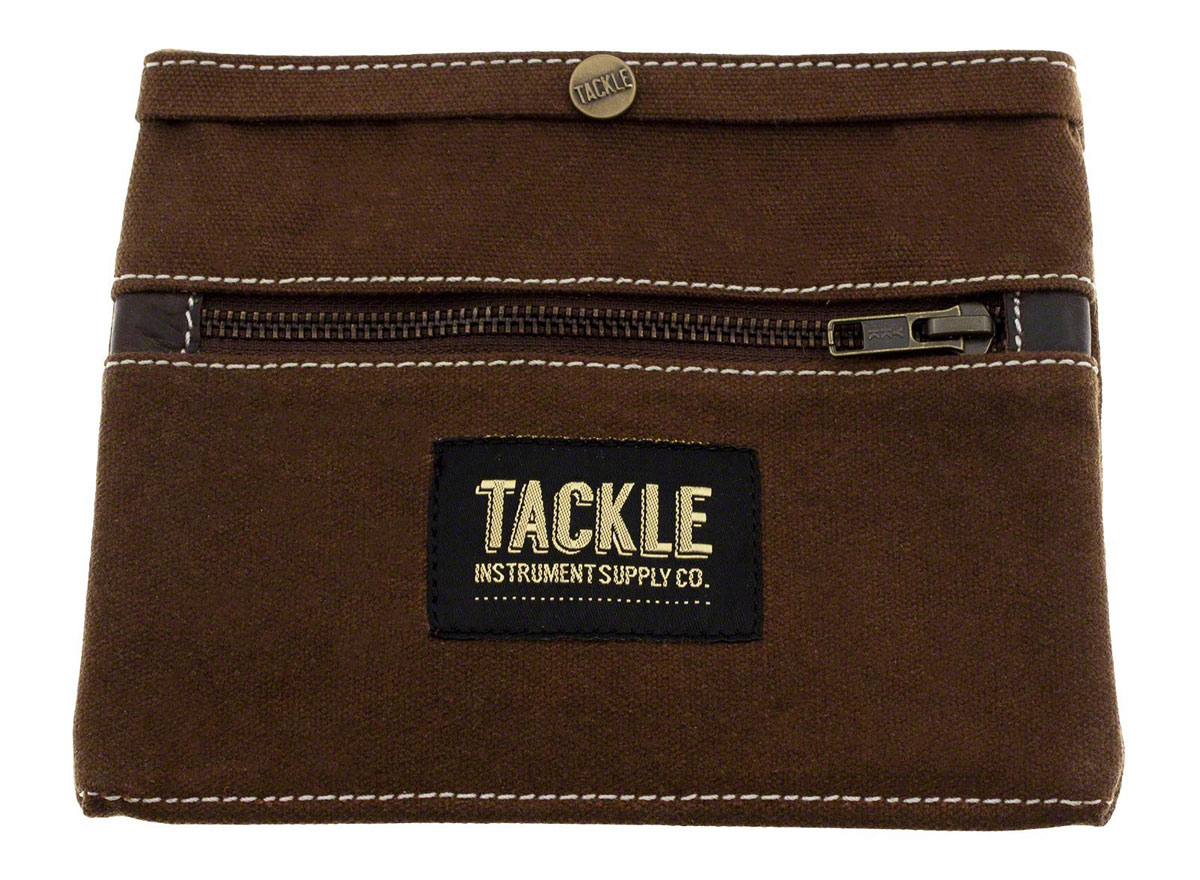 TACKLE INSTRUMENTS WAXED CANVAS GIG POUCH - BROWN