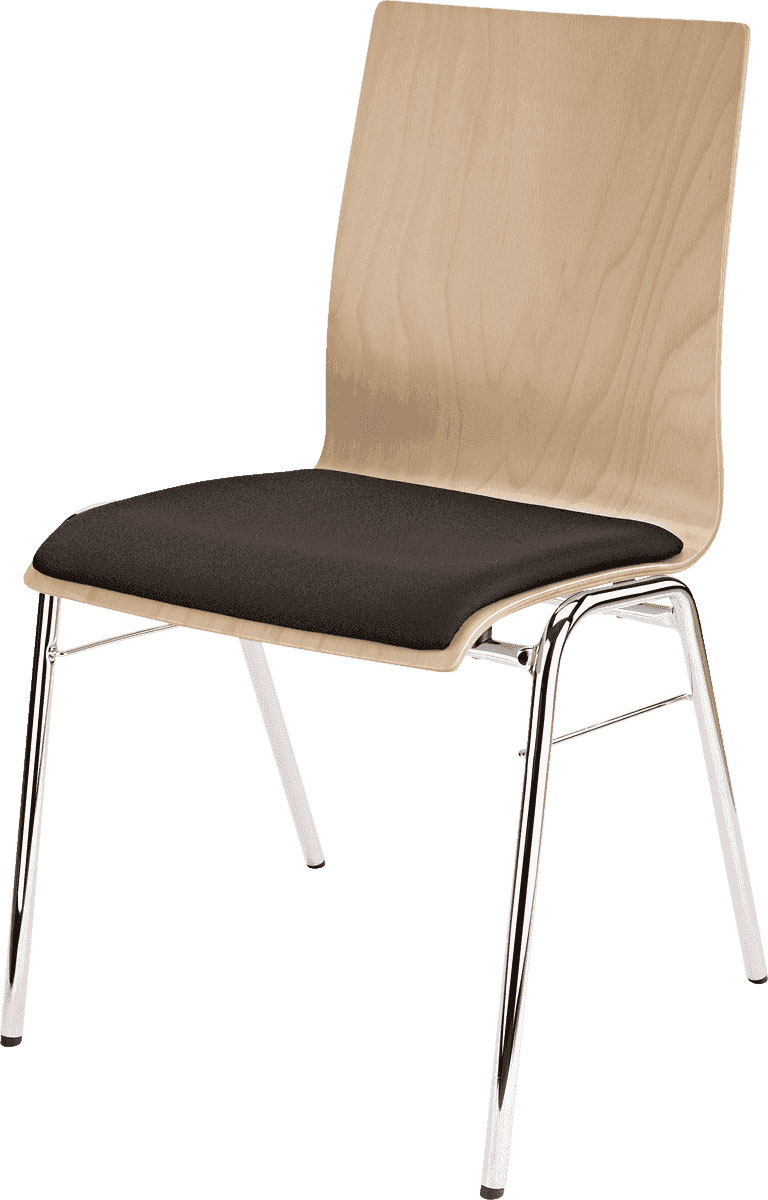 K&M ORCHESTRA CHAIRS BEECH PLYWOOD SEAT FABRIC WOOD