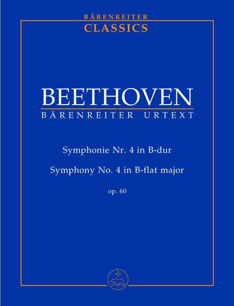 BARENREITER BEETHOVEN L.VON - SYMPHONY N°4 IN B-FLAT MAJOR OP.60 - STUDY SCORE