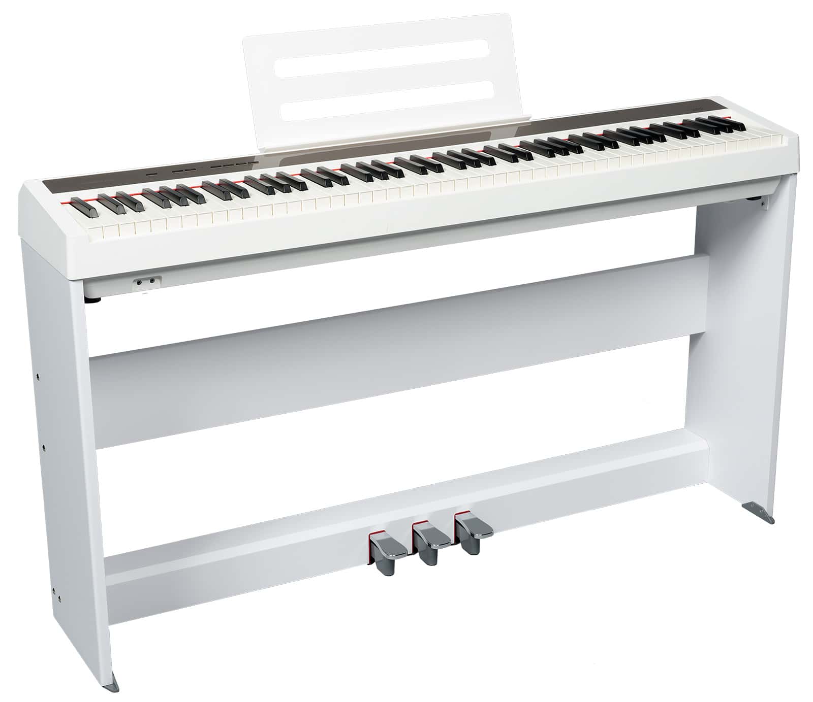 WOODBRASS XP2 WHITE DIGITAL PIANO WITH WHITE WOODEN STAND