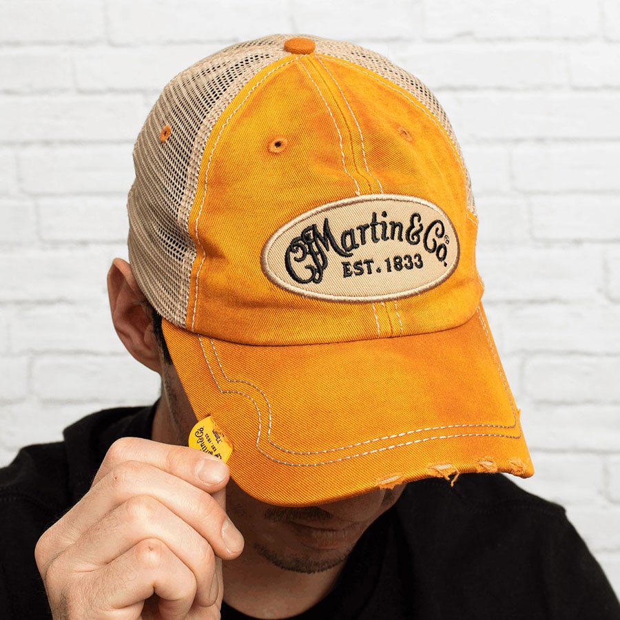 MARTIN & CO CAP,BALLCAP,PICK HAT,ORANGE