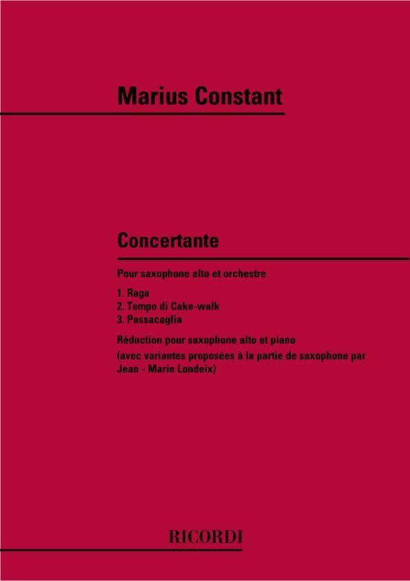 RICORDI CONSTANT M. - CONCERTANTE - SAXOPHONE ET PIANO 