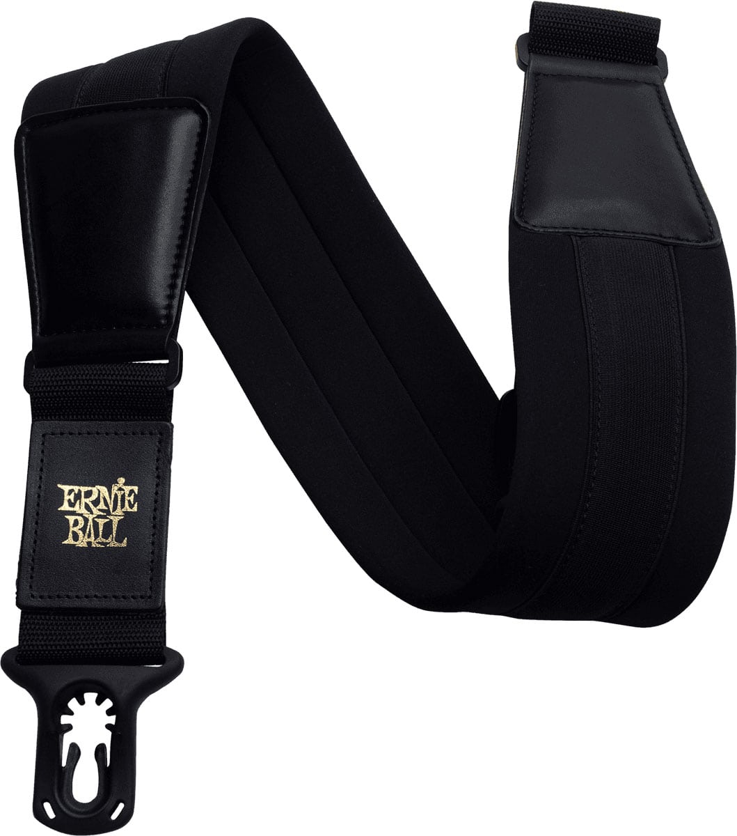 ERNIE BALL WIDE BLACK POLYLOCK NEOPRENE STRAP