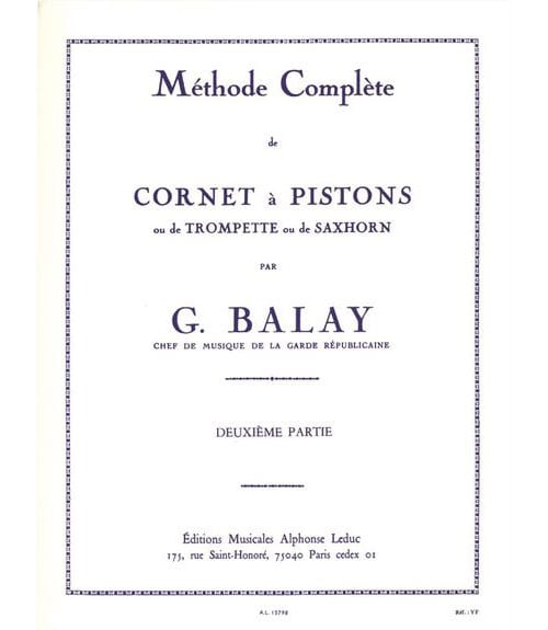 LEDUC BALAY - METHODE COMPLETE DE CORNET A PISTONS VOL.2