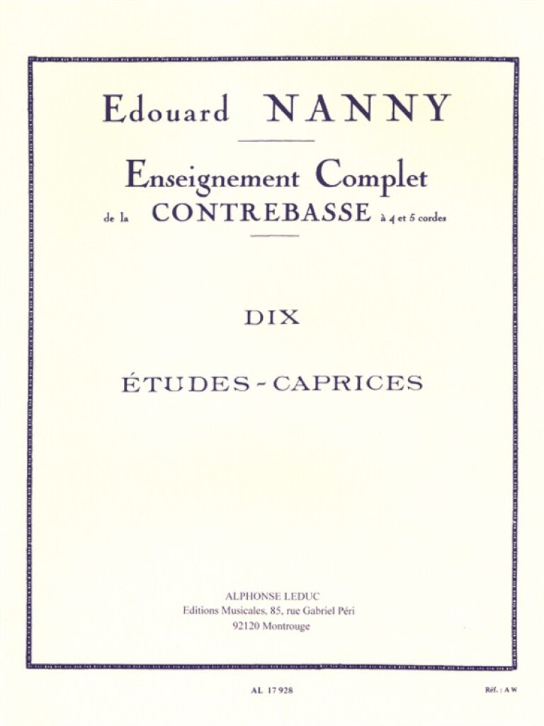 LEDUC NANNY EDOUARD - 10 ETUDES CAPRICES - CONTREBASSE