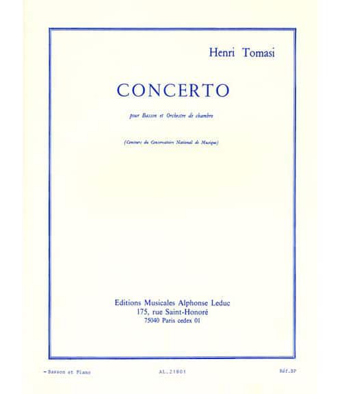 LEDUC TOMASI H. - CONCERTO(BASSON ORCHESTRE) -BASSON ET PIANO 