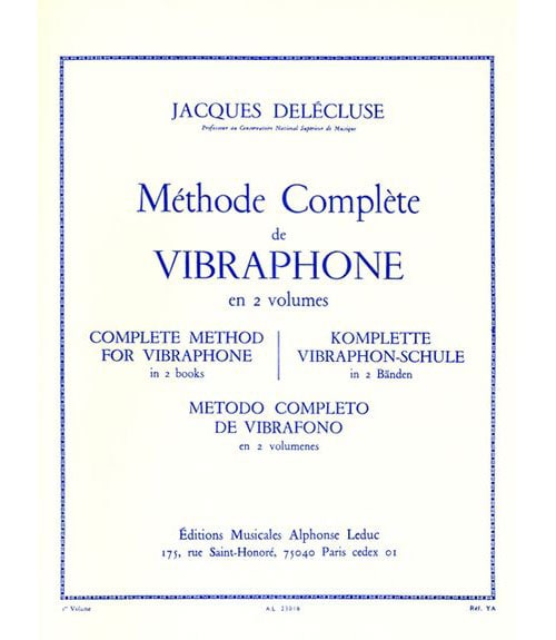 LEDUC DELECLUSE J. - METHODE DE VIBRAPHONE VOL. 1