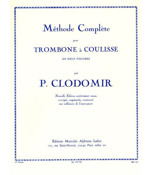 LEDUC CLODOMIR P. F. - METHODE DE TROMBONE A COULISSE VOL.1 