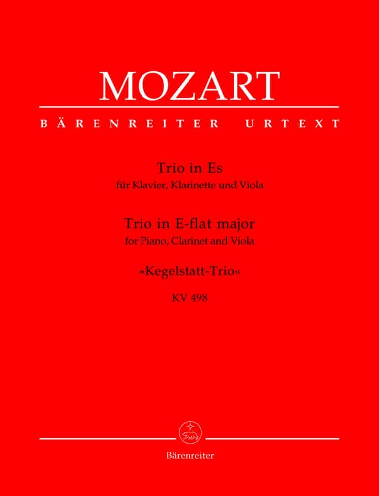 BARENREITER MOZART W.A. - TRIO IN E-FLAT MAJEUR KEGELSTATT-TRIO KV 498 - PIANO, CLARINET, VIOLA