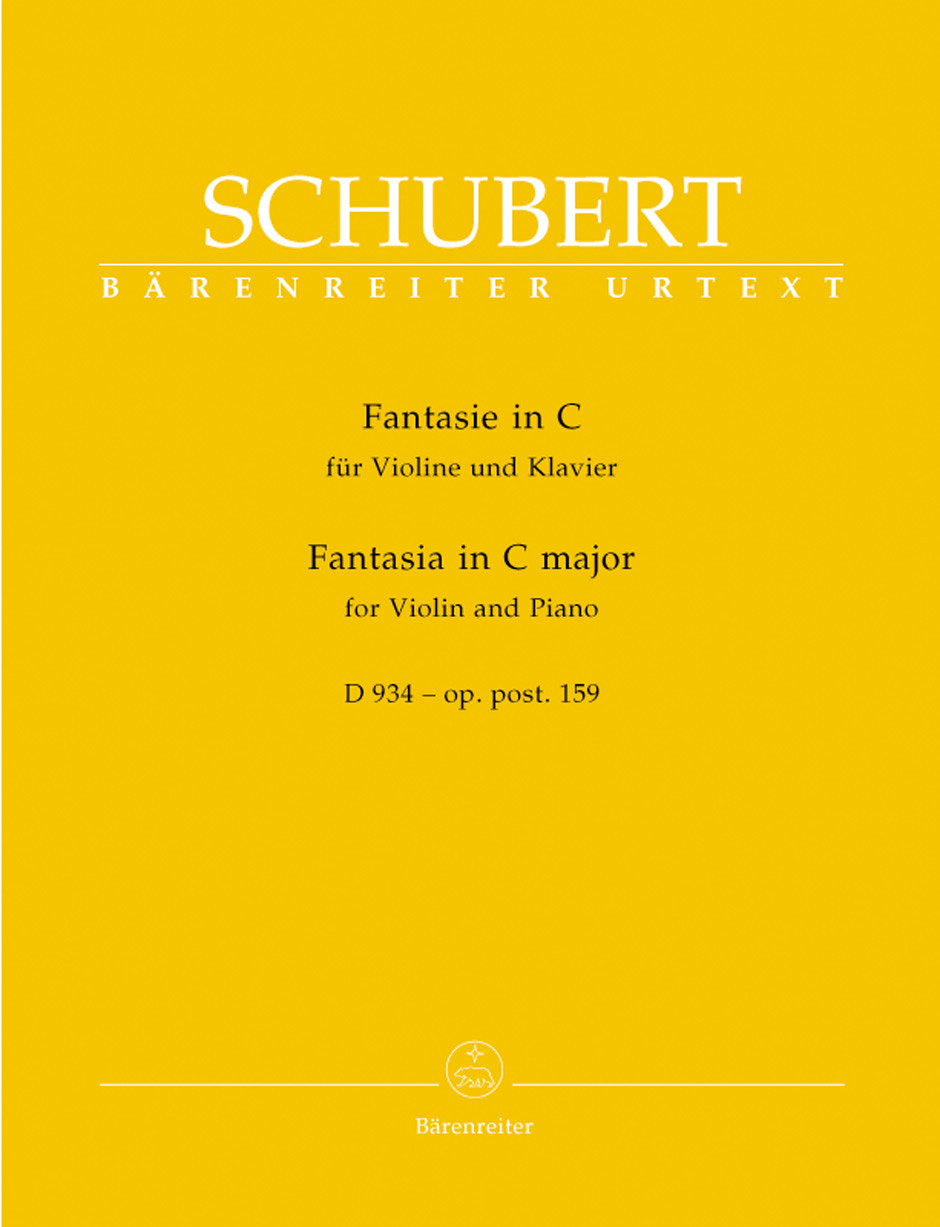BARENREITER SCHUBERT F. - FANTASIA FOR VIOLIN & PIANO C MAJOR OP. POSTH 159 D 934