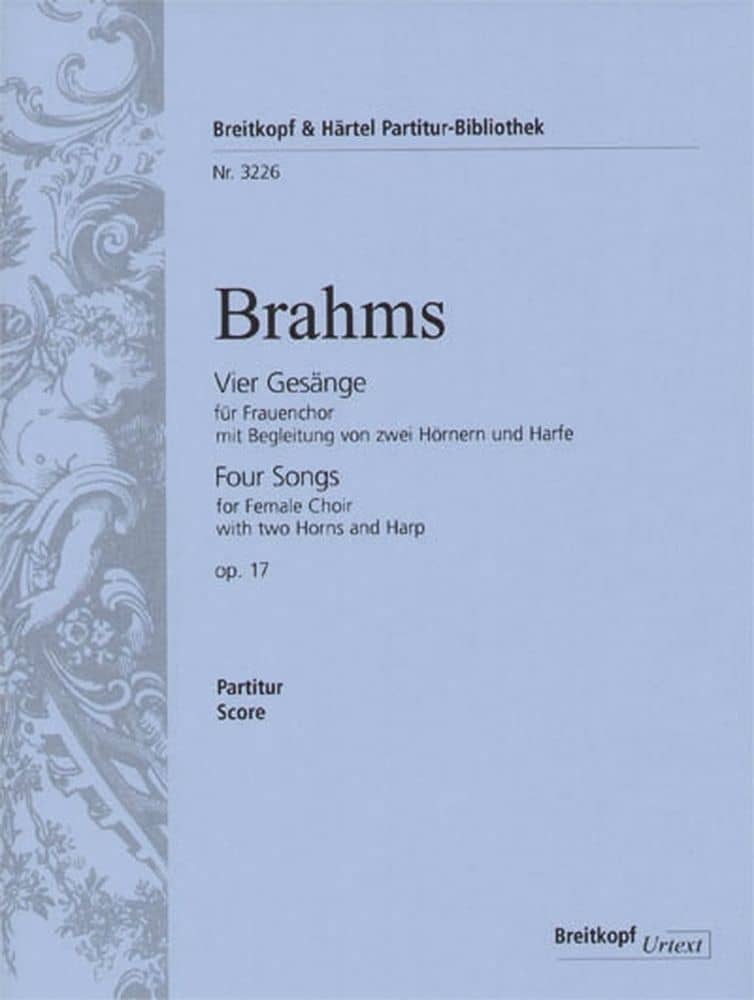 EDITION BREITKOPF BRAHMS J. - VIER GESANGE OP. 17