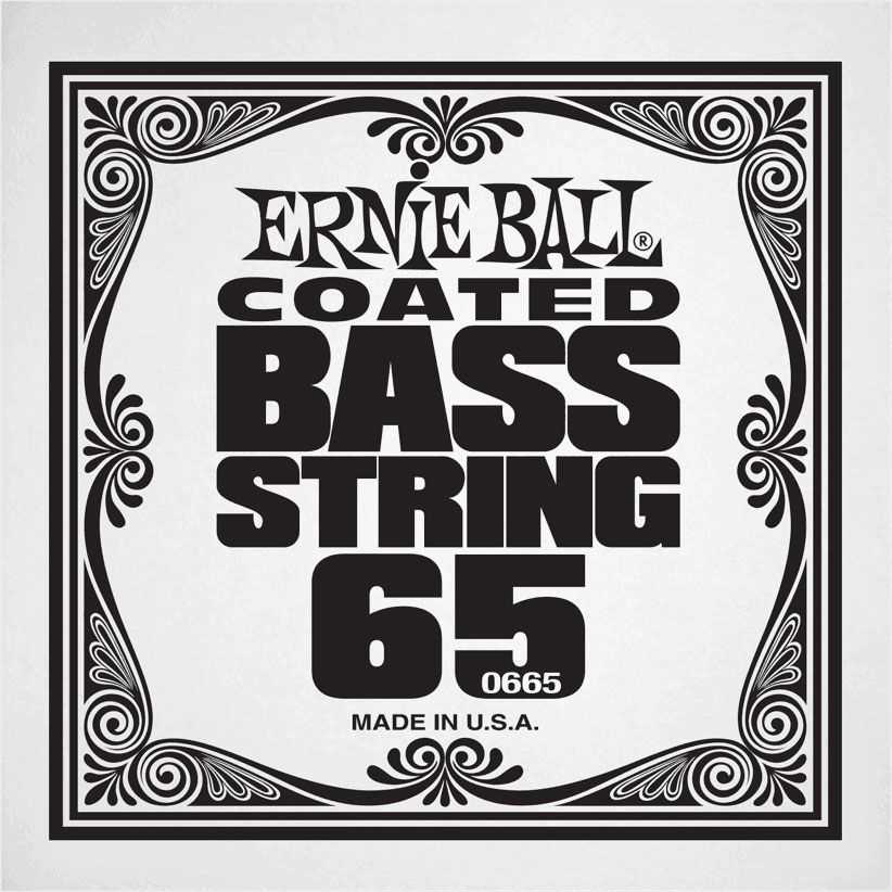 ERNIE BALL .065 COATED NICKEL WOUND ELECTRIC BASS STRING SINGLE