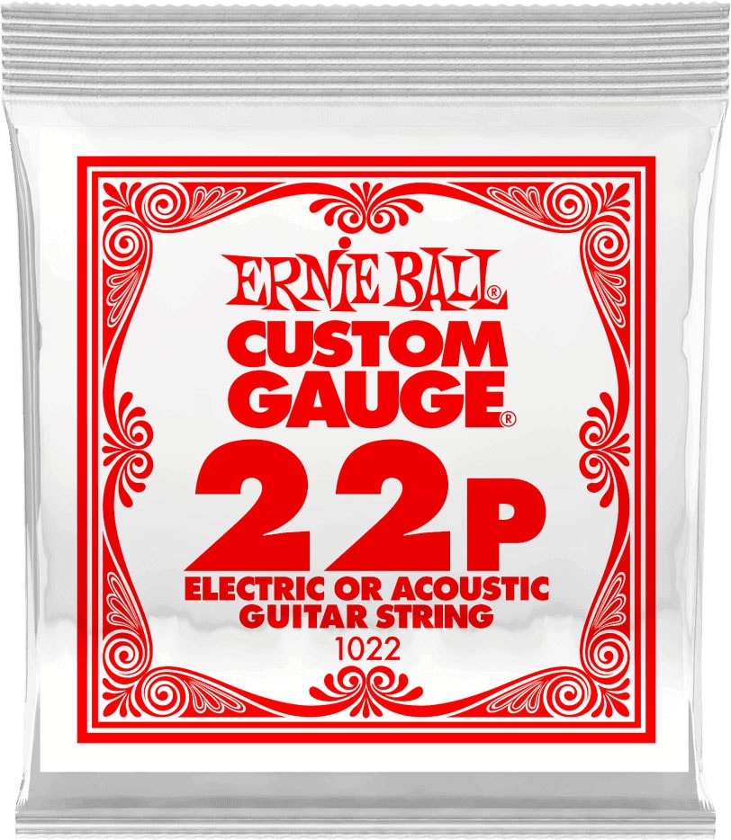 ERNIE BALL .022 PLAIN STEEL ELECTRIC OR ACOUSTIC GUITAR STINGS