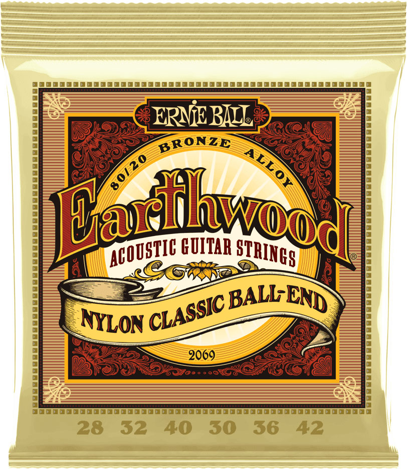 ERNIE BALL EARTHWOOD NYLON CLASSIC BALL END 28-42 2069