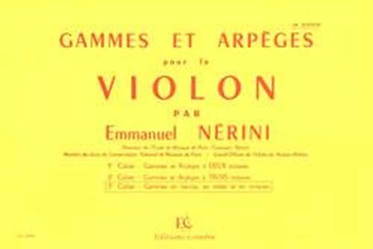 COMBRE NERINI EMMANUEL - GAMMES ET ARPEGES VOL.3 - VIOLON