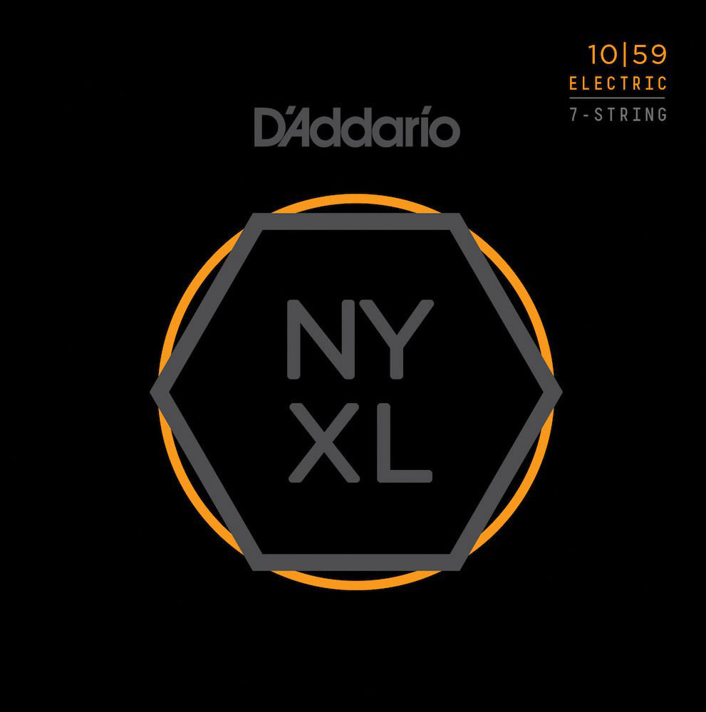 D'ADDARIO AND CO STRINGS FOR ELECTRIC GUITAR 7 STRINGS NYXL1059 NICKEL NET REGULAR LIGHT 10-59