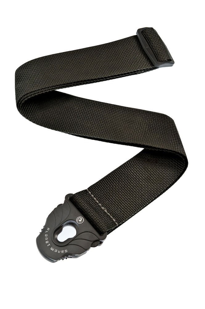 D'ADDARIO AND CO PLANET LOCK GUITAR STRAP POLYPROPYLENE BLACK