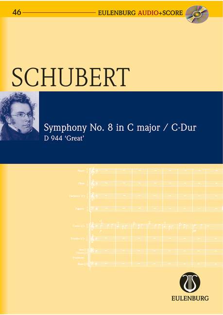 EULENBURG SCHUBERT FRANZ - SYMPHONIE N°8 C MAJOR + CD - STUDY SCORE