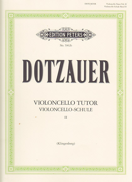 EDITION PETERS DOTZAUER - VIOLONCELLO TUTOR VOL.2 