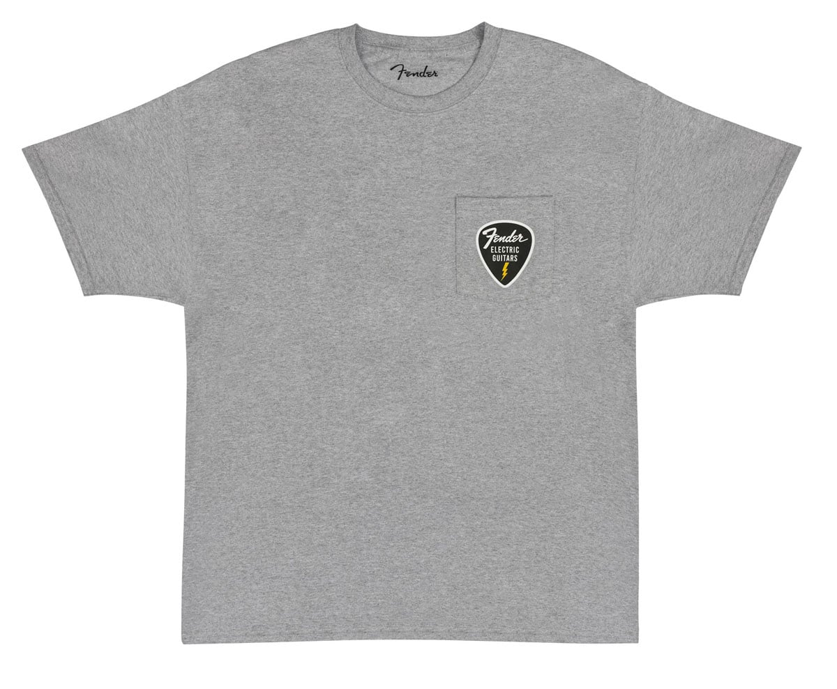 FENDER PICK PATCH POCKET TEE ATHLETIC GRAY S