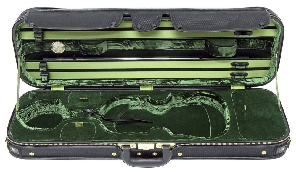 JAEGER PRESTIGE VIOLIN CASE EXTERIOR BLACK CARBON EFFECT