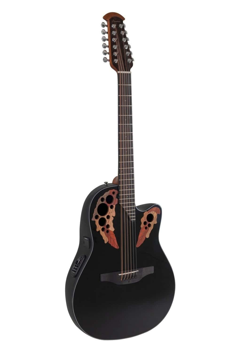 OVATION E-ACOUSTIC GUITAR CELEBRITY ELITE MID CUTAWAY 12-STRING BLACK