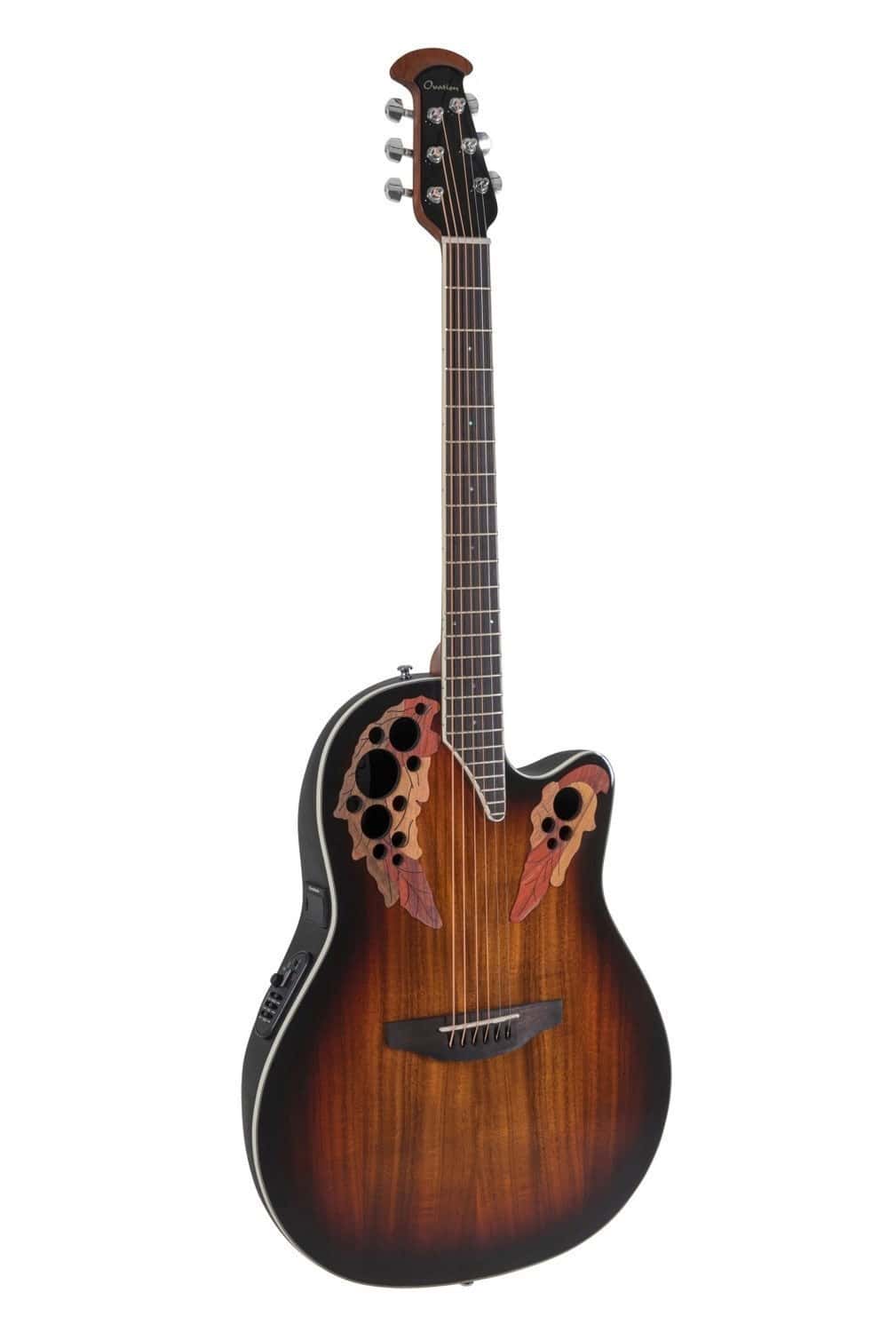 OVATION E-ACOUSTIC GUITAR CELEBRITY ELITE PLUS SUPER SHALLOW KOA BURST