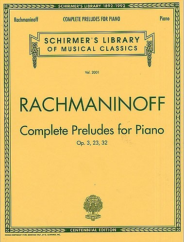 SCHIRMER RACHMANINOV S. - COMPLETE PRELUDES FOR PIANO 