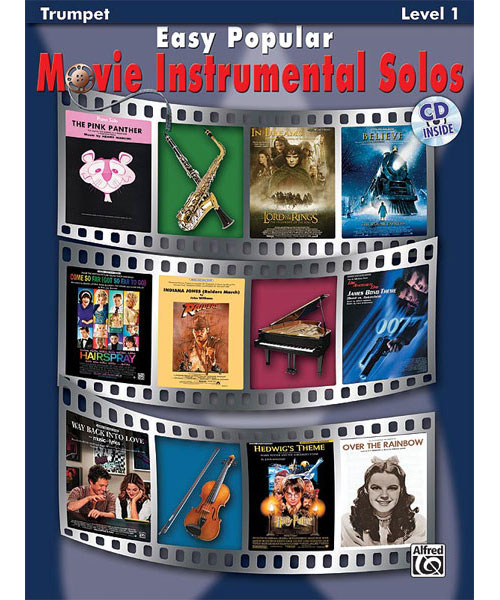 ALFRED PUBLISHING EASY POPULAR MOVIE SOLOS + AUDIO TRACKS - TRUMPET SOLO