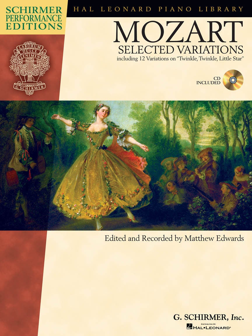 HAL LEONARD SCHIRMER PERFORMANCE EDITIONS MOZART SELECTED VARIATIONS PIANO + AUDIO TRACKS - PIANO SOLO