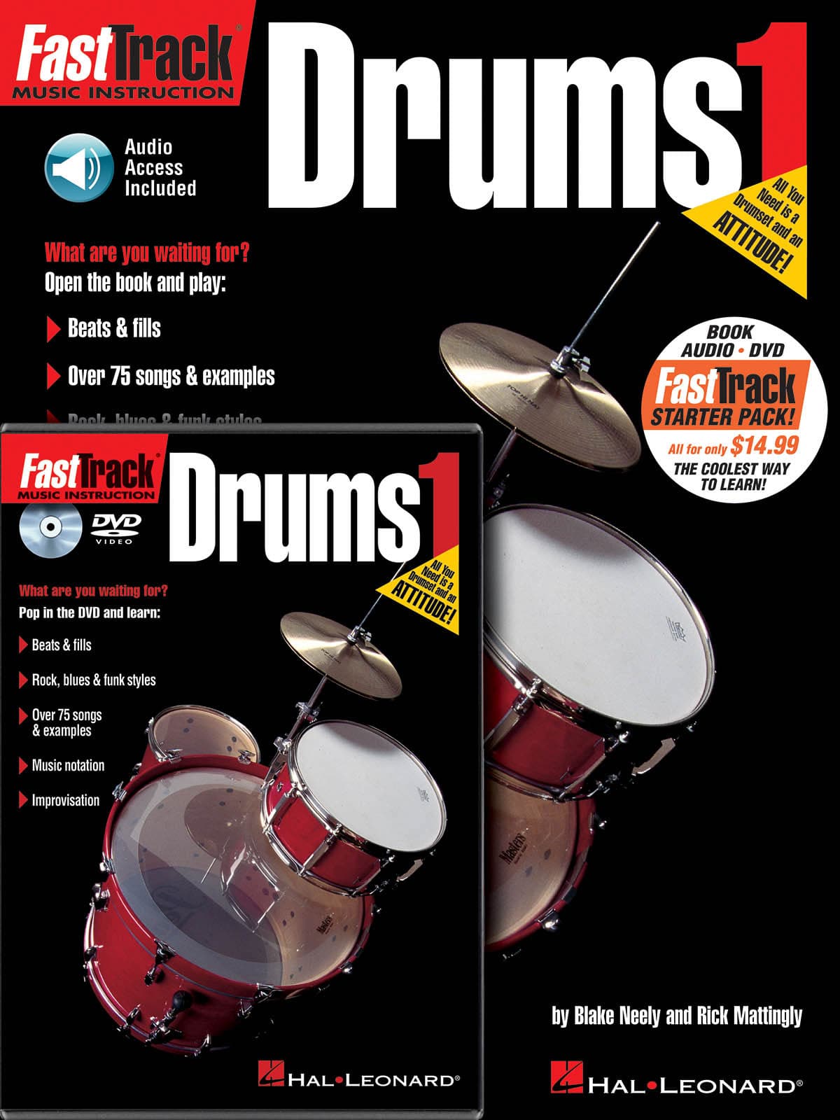 HAL LEONARD FAST TRACK STARTER PACK DRUMS + AUDIO TRACKS/ - DRUMS