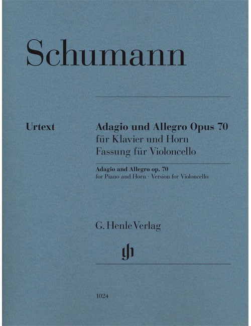 HENLE VERLAG SCHUMANN R. - ADAGIO UND ALLEGRO FUR HORN (OP.70) - VERSION VIOLONCELLE 