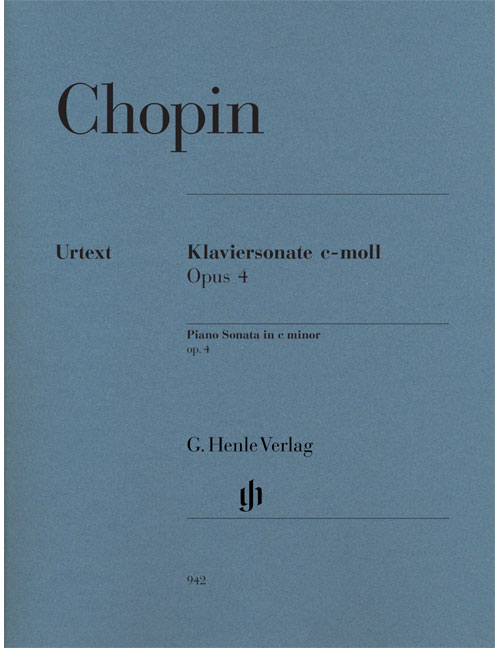 HENLE VERLAG CHOPIN F. - KLAVIERSONATE C-MOLL OP.4