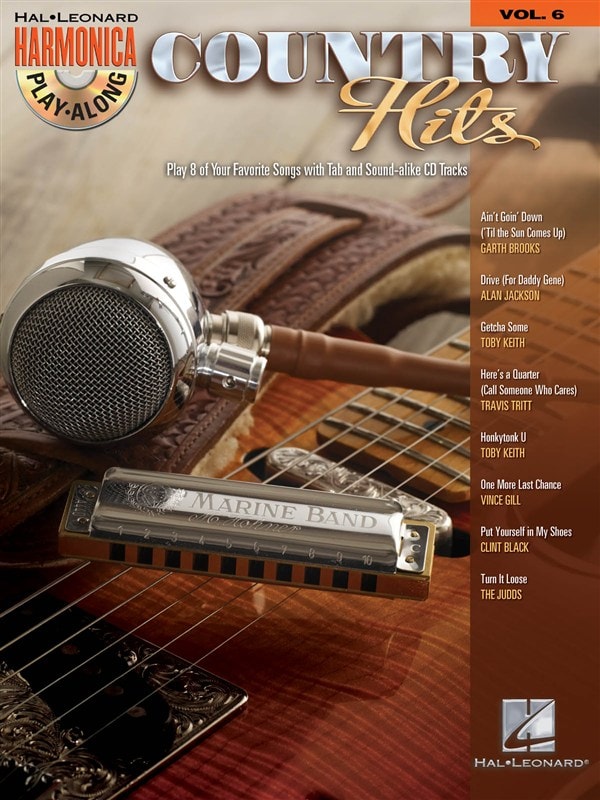 HAL LEONARD HARMONICA PLAY ALONG VOLUME 6 COUNTRY HITS HARM + CD - HARMONICA