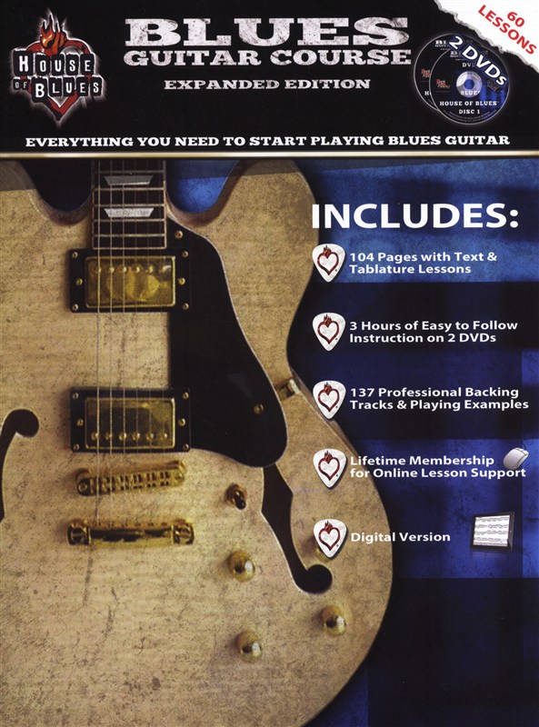 HAL LEONARD BLUES GUITAR COURSE + 2DVD - GUITAR